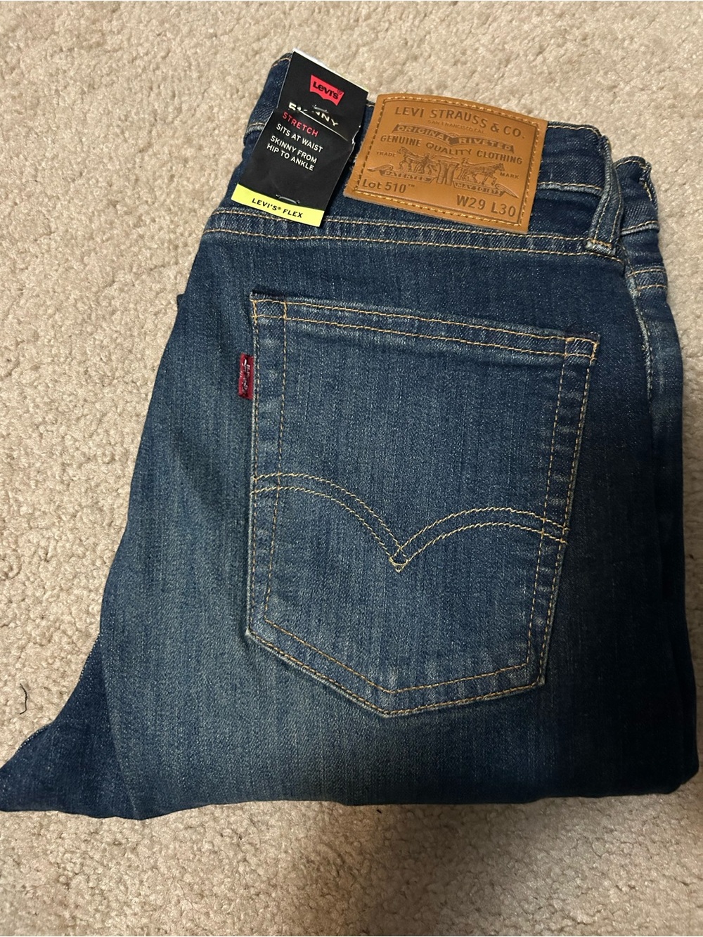 Levis 510 skinny jeans (29x30) NWT